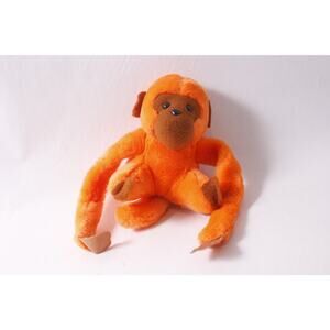 80s Velcro Dakin Orange Monkey Plush with Long Hands Vintage Stuffed Animal ~ 2